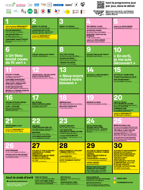 Aperçu du programme du Mois Saintéthique à Saint Etienne en avril 2026